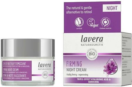 Krem Lavera Firming Night Cream Triple Effect Hyaluronic Acid & Bakuchiol na noc 50ml