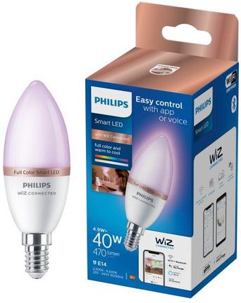 Philips Smart LED Żarówka E14 C37 4,9 W (40 W), kolorowe światło (929002448821)