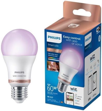 Philips Smart LED Żarówka E27 A60 8 W (60 W), kolorowe światło (929002383621)