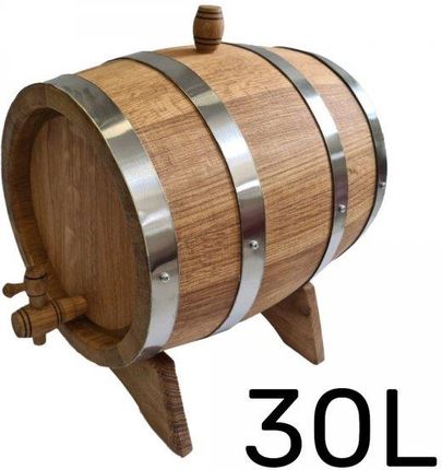 Beczka drewniana dębowa 30l wypalana na bimber, whisky lub wino z dębu Quercus robur
