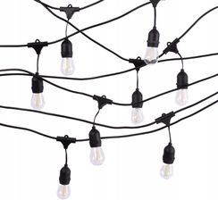 Zdjęcie Girlanda Ogrodowa Led 10M 10X Żarówki 1W E27 - Mikołów