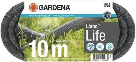Gardena Wąż Tekstylny Liano Life 10m Zestaw