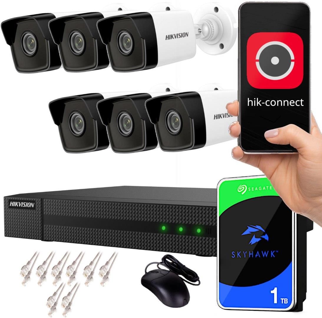 Zestaw Do Monitoringu T Zestaw Monitoringu Ip Hikvision Nvr Tb Kamer Tubowych Mpx Ir M L