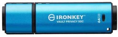 Kingston 64GB IronKey Vault Privacy 50C AES-256 FIPS 197 USB-C (IKVP50C64GB)