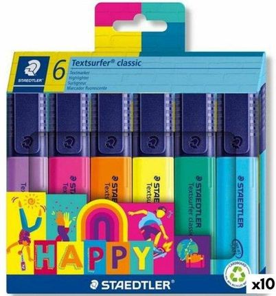 Staedtler Zestaw Markerów Fluorescencyjnych Textsurfer Classic Happy Line 10 Sztuk