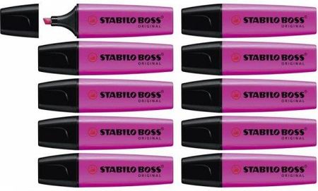 Stabilo Marker Fluorescencyjny Boss Magenta 10 Sztuk