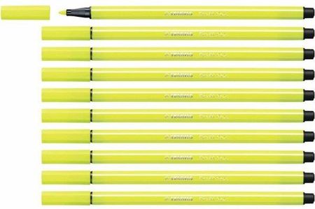 Stabilo Mazaki Pen 68 Fluorescencyjne Żółty 10 Sztuk