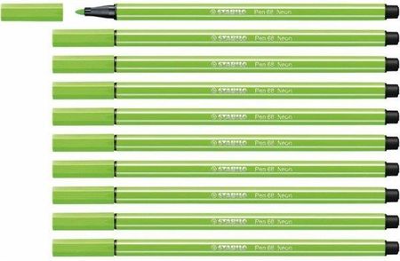 Stabilo Mazaki Pen 68 Fluorescencyjne Kolor Zielony 10 Sztuk