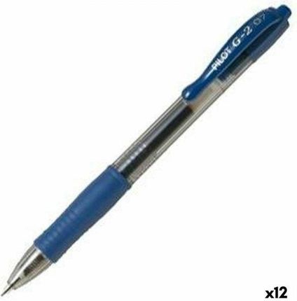 Pilot Długopis Żelowy G-2 07 Niebieski Lopta 0,4 Mm 12 Sztuk