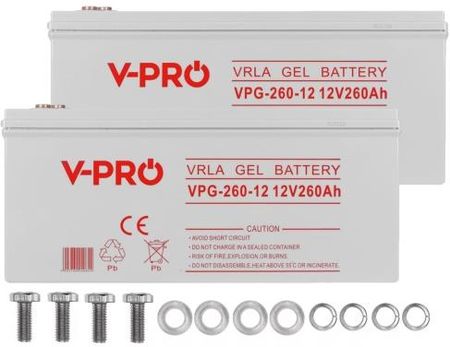 2x Akumulator żelowy Volt GEL VPRO Premium 12V 260Ah