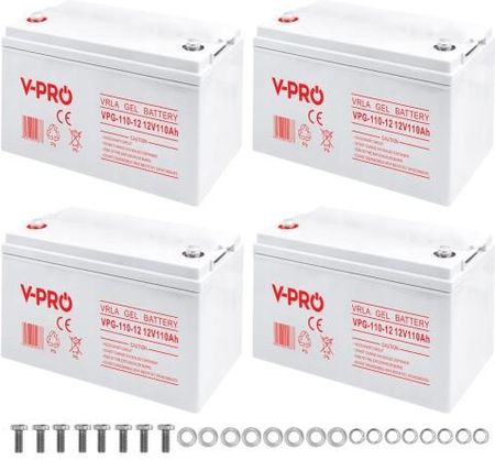 4x Akumulator żelowy Volt GEL VPRO Premium 12V 110Ah