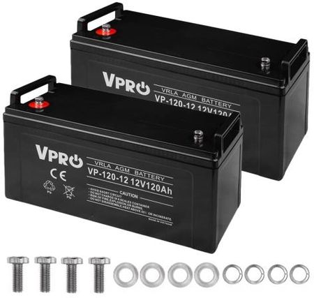 2x Akumulator Volt VPRO VRLA AGM 12V 120Ah