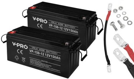 2x Akumulator Volt VPRO VRLA AGM 12V 150Ah + Przewód do łączenia 3SPZC21726