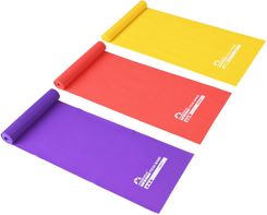 Zdjęcie Majestic Sport Zestaw Gum Do Rehabilitacji Fizjoband Czerwony Purpurowy Żółty - Dąbrowa Górnicza