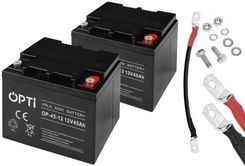 Zdjęcie Zestaw 2x akumulator Volt OPTI VRLA AGM 12V 45Ah + przewód do łączenia 3SPZC21726 - Wodzisław Śląski