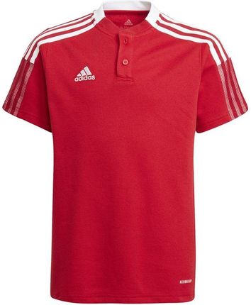 adidas Koszulka Tiro 21 Polo Jr Gm7346 Czerwony
