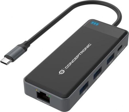 Conceptronic USB-C 2xHDMI,GbE,PD,3xUSB3.0 0.25 gr (DONN14G)
