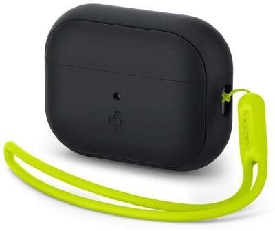 Spigen Etui Na Słuchawki Silicone Fit Strap Do Apple Airpods Pro 1/2 Czarno-Zielony