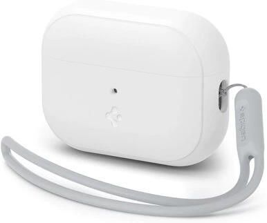 Spigen Etui Na Słuchawki Silicone Fit Strap Do Apple Airpods Pro 1/2 Biało-Szary