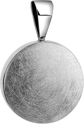 Nenalina Wisiorki Damski wisior płytkowy okrągły matowy ze srebra próby 925 Sterling Silver