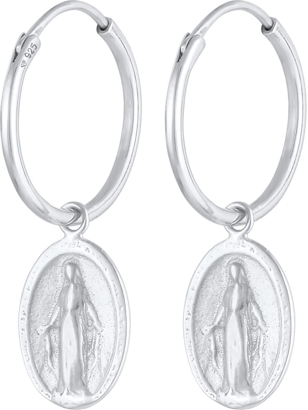 Elli Tendenza del festival delle piume delle creole in argento sterling 925 Orecchini a Cerchio ✔️ acquista online