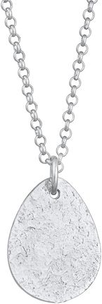 Elli Naszyjnik Damski wisiorek kropla Vintage młotkowany w srebrze próby 925 Sterling Silver Naszyjniki
