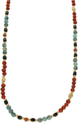 Naszyjnik damski kolorowe kamienie naturalne jaspis, turmalin, piasek pustyni