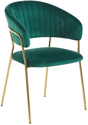 Aropos1 Eleganckie Krzesło Do Jadalni W Stylu Glamour Male Zielone Welur Złoto 19153