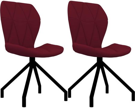 vidaXL Krzesła Jadalniane 2 Szt Czerwone Sztuczna Skóra 3087332
