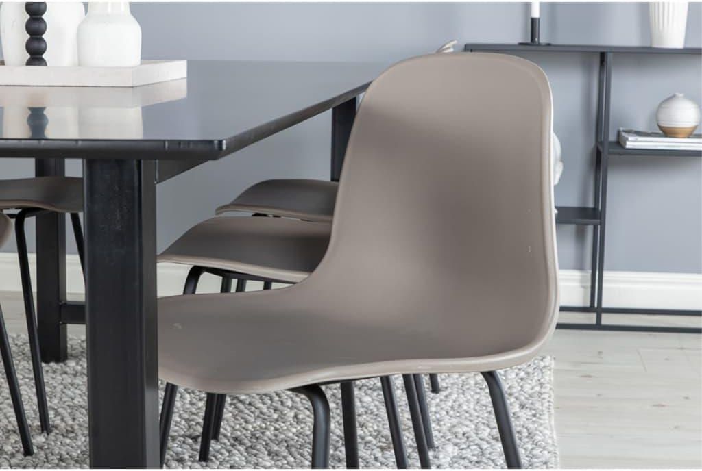 Venture Home Krzesła Arctic 2 Szt Tworzywo Sztuczne Czarno Khaki 444736