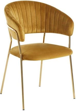 Aropos1 Eleganckie Krzesło Do Jadalni W Stylu Glamour Male Złoty Welur Złoto 19123