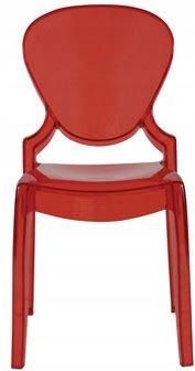 Liveo Meble Krzesło Ac 109 Czerwony Transparentny 13230869147