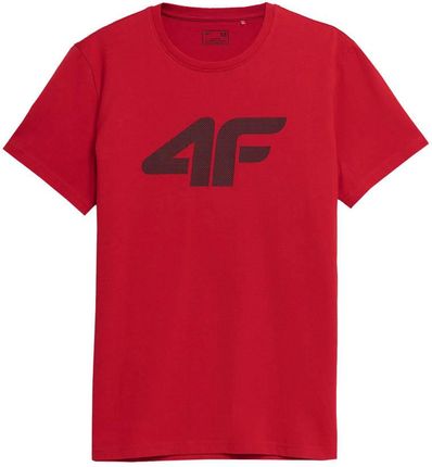 T-shirt męski 4F Koszulka z nadrukiem CZERWONA