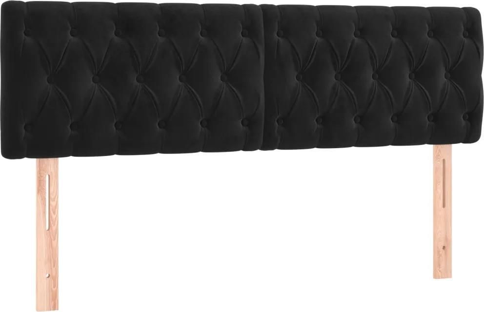 Tête de lit vidaXL Hoofdborden 2 st 72x7x78/88 cm fluweel