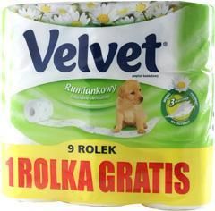 Velvet Papier Toaletowy Rumiankowy 9 Rolek