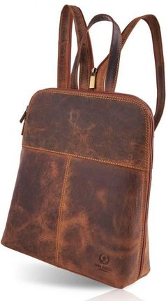 Plecak skórzany vintage PAOLO PERUZZI T-73-HBR brązowy