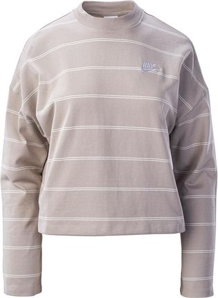 Damska Koszulka z długim rękawem Nike W Nsw Jsy Stripe LS Top Dd5186-236 – Beżowy