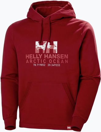 Helly Hansen Bluza Z Kapturem Męska Arctic Ocean Hoodie Bordowa 30361215