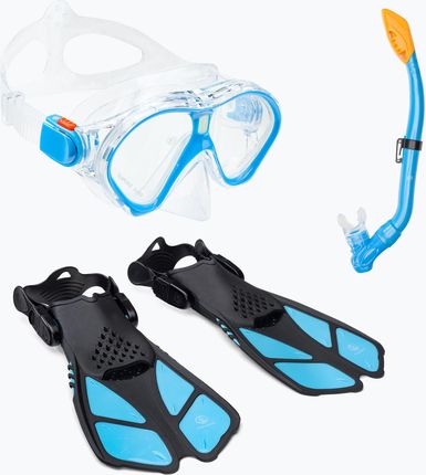 Aquastic Zestaw Do Snorkelingu Dziecięcy Maska + Płetwy Fajka Niebieski Msfk01Sn