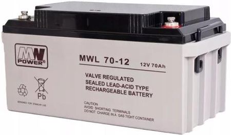Mw Power Mocny I Ciężki Akumulator Agm 12V 70Ah Premium Hq (MWL7012)