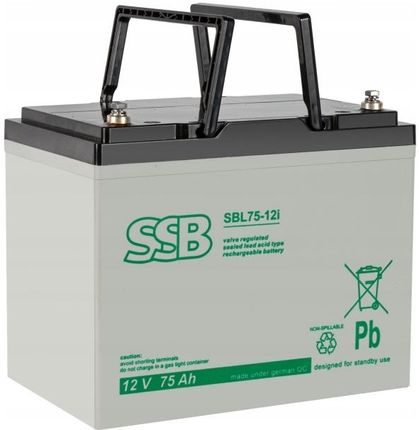 Akumulator Ssb Sbl 75-12i Agm 75Ah 12V 10-12 lat