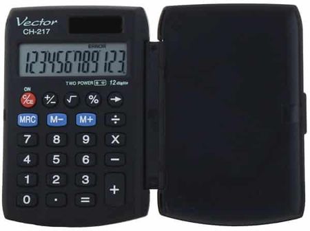 Vector Kav Ch 217 Blk Kalkulator Kieszonkowy Z Klapką (KAVCH217BLK)