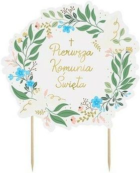 Topper Na Tort Komunia Święta 16.7X20Cm 3336874