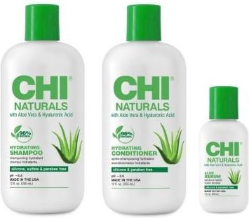 Chi Naturals Aloe Vera Hyaluronic Acid Szampon + Odżywka + Serum