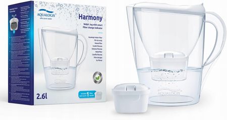 Dzbanek filtrujący Aqualogis Harmony 2.6 L White + Wkład