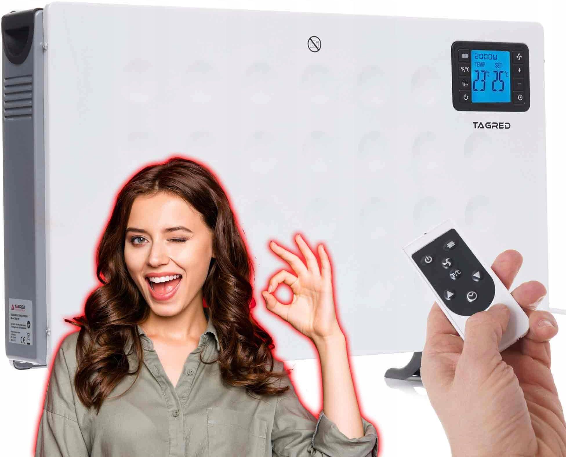 Zdjęcie Tagred Grzejnik Konwektorowy LCD 2000W TA941W - Grudziądz