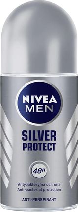 Nivea Dezodorant Antyperspirant Silver Protect Roll-On Męski 50ml