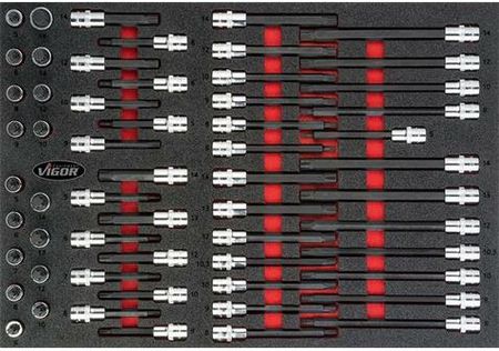 Vigor Zestaw Kluczy Nasadowych V4729