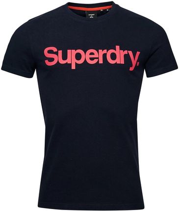 Męska Koszulka z krótkim rękawem Superdry Organic Cotton Core Logo T-Shirt M1011355A98T – Granatowy