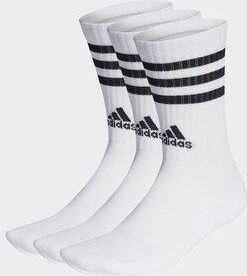 Skarpety wysokie unisex adidas - 3-Stripes Cushioned Crew Socks 3 Pairs HT3458 white/black